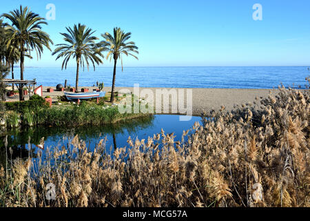 Benidorm Badeort an der Ostküste von Spanien, Teil der berühmten der Region Valencia Costa Blanca. Spanien, Spanisch. Stockfoto