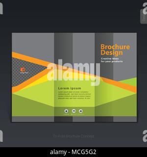 Bunte business für Broschüren, dreifach gefaltet, Vorlage, Cover Design, Flyer - Vector Illustration Stock Vektor