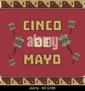 Mexikanische Fiesta Urlaub Cinco de Mayo Stock Vektor