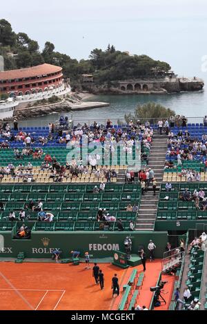 Monte Carlo, Monaco. 16 Apr, 2018. Unterstützer während der ATP Monte Carlo Rolex Masters 2018, Am 14. April 22, 2018 in Monaco - Foto Laurent Lairys/DPPI Credit: Laurent Lairys/Agence Locevaphotos/Alamy leben Nachrichten Stockfoto