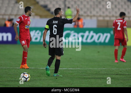 Teheran, Iran. 16 Apr, 2018. AFC Champions League 2018 Persepolis FC (IRN) vs Al Sadd SC (QAT) Azadi Stadion 16 April 2018 Teheran Iran Credit: Saeid Zareian/Alamy leben Nachrichten Stockfoto