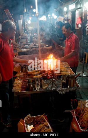 Lau Pa Sat, outdoor Hawker Stände in Singapur Stockfoto