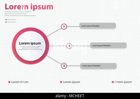 Infografik 3 verschiedene Optionen Ebene Konzept Vorlage Stock Vektor