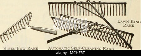 . Stahl Bogenrührstange Automatische selbstreinigende Rake Keystone Blatt Rack Anhang Schroeter Mole Tr p Leaf-Racks. Die Keystone Blatt Rack kann auf jeder Schubkarre mit abnehmbaren Seiten verwendet werden. Aus verzinktem Draht auf einen Holzrahmen verschraubt, mit einer Kapazität von 10 Bushel ist es recht bequem, für das Sammeln von Blättern, Gras und Müll. Preis, nicht einschließlich schubkarre S8 00 Mole fallen. Schroeter, S 2.00; Reddick 1 25 Moss. Sphagnum, für wachsende und Verpackungsanlagen, Ballen... 3 SO Papier. Wasserdichte Krepp, 18 Zoll breit, roUs enthalten 8 in gerader Linie Füße. In dekorieren Blumentöpfe nützlich. Kann in 6 eingerichtet werden. Stockfoto