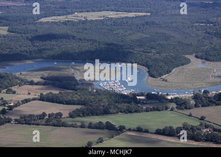 Eyriel Auffassung Buckler Yard Yacht Harbour River Beaulieu Brockenhurst Hampshire Stockfoto