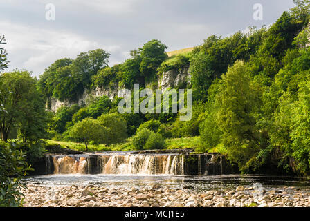 Wainwath fällt auf den Fluss Vertiefungen in den Yorkshire Dales National Park, Yorkshire, England. 05. August 2007. Stockfoto