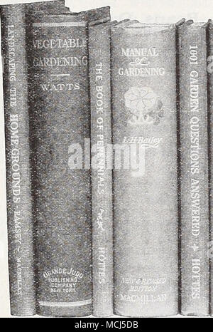. Tausend und einem Garten Fragen - beantwortet (Hottes). Reichlich illustriert, gibt wertvolle Informationen und eine Fülle von Garten Fakten 2 $ 00 mehrjährige Gärten (Orrioff). In der einfachsten Art und Weise der Planung und Auffinden der Garten, die Vorbereitung, Pflanzung, Pflege, etc., etc. 1 25 Stauden, das Buch (Hottes). Zu den allgemeinen Grundsätzen der Anbau, Verwendung und Verbreitung von altmodischen winterharte Stauden 1 50 Anlage Kultur (Oliver) gewidmet. Eine herrliche Handbuch der täglichen Praxis für die Floristen und Gärtner 3 50 Kartoffel Kultur (Fraser). Die zuverlässigste und Thema Stockfoto