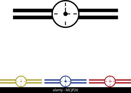Armbanduhr Icon. Flachbild-Symbol. Vector Illustration Stock Vektor