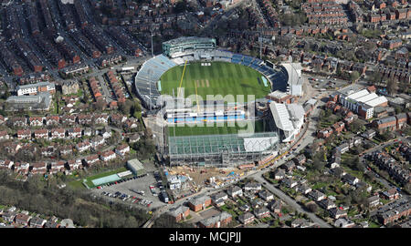 Luftaufnahme von Headingley Cricket und Rugby League Stadien, Leeds, Großbritannien Stockfoto