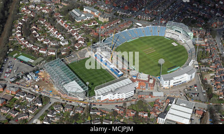 Luftaufnahme von Headingley Cricket und Rugby League Stadien, Leeds, Großbritannien Stockfoto