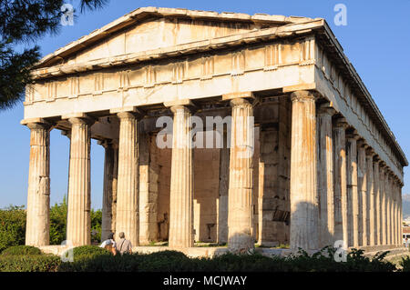 Tempel des Hephaistos (theseion) an der nord-westlichen Seite der Agora - Athen, Griechenland Stockfoto