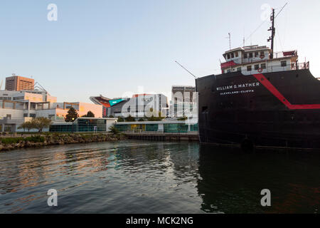 Dampfschiff William G Mather Maritime Museum Cleveland OH Stockfoto