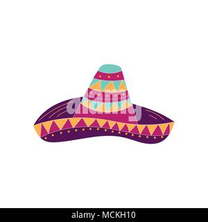 Hand sombrero Symbol gezeichnet. Kann für Banner oder Karte für Cinco de Mayo Feier verwendet werden. Urlaub Poster. Vektor mexikanische Fiesta. Stock Vektor