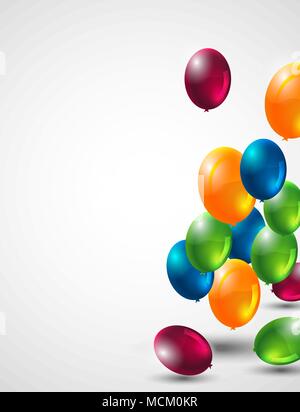 Abstrakte feier Hintergrund mit bunten Luftballons Stock Vektor