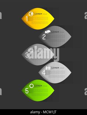 Infografik mesh Banner mit der Option Schritte und Icons, design Element Stock Vektor