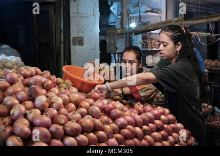 Anbieter Grant Road Gemüsemarkt in der inneren Stadt Mumbai Stockfoto