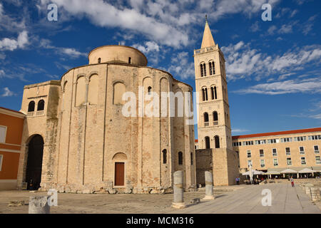 Kirche von St. Donatus in Zadar - die berühmten historischen kroatischen Stadt. Stockfoto