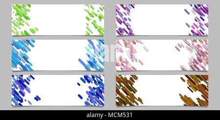 Abstrakte banner Hintergrund template Design mit farbigen diagonale Streifen eingestellt Stock Vektor