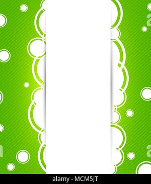 Abstrakte grüner Hintergrund mit Kreisen und Leerzeichen in der Mitte Stock Vektor