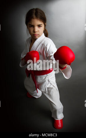 Karateka Blick von oben Stockfoto