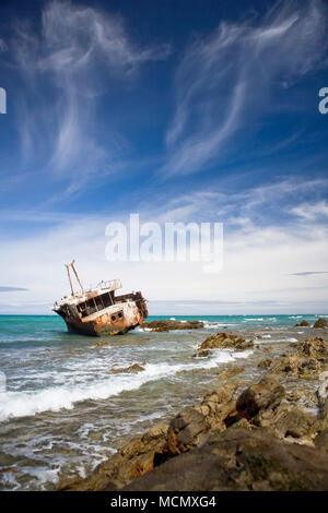 Schiffswrack am Cape Agulhas, dem südlichsten Spitze des afrikanischen Kontinents Stockfoto