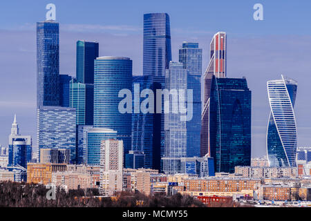 Moskau City Skyline, Russland Stockfoto