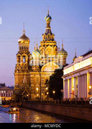 St. Petersburg, Russland: Kirche des Erlösers auf Blut Stockfoto