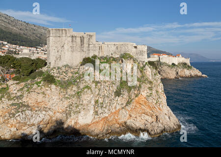 Festung Lovrjenac, Altstadt, Dubrovnik, Kroatien Stockfoto