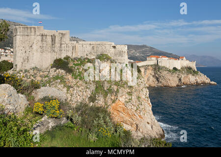 Festung Lovrjenac, Altstadt, Dubrovnik, Kroatien Stockfoto