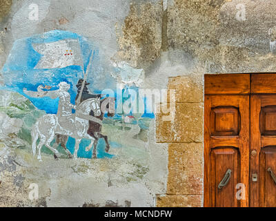 Rustikales Haus in der Altstadt von Pitigliano in der Toskana, Italien Stockfoto