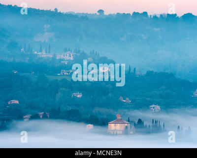 Blick von der Stadt Orvieto in Umbrien, Italien Stockfoto