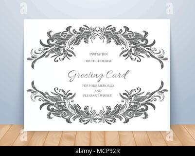 Vorlagen der Corporate Identity mit doodles abstraktes Ornament. Vector Illustration Hintergründe Konzepte. Dekorative retro Grußkarte oder Einladung Designelemente. Stock Vektor