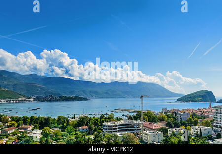 Zentraler Teil von Budva, Montenegro, Adria Küste Stockfoto