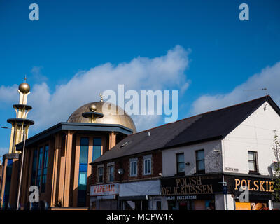 Polnische Lebensmittel Shop und Mosk Tilehurst, Reading, Berkshire, Reading, UK, GB. Stockfoto