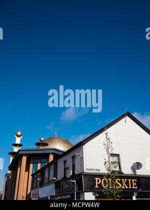 Polnische Lebensmittel Shop und Mosk Tilehurst, Reading, Berkshire, Reading, UK, GB. Stockfoto