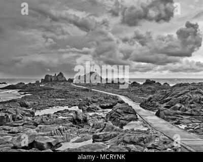 Corbiere Punkt, Leuchtturm, Jersey, Channel Islands Stockfoto