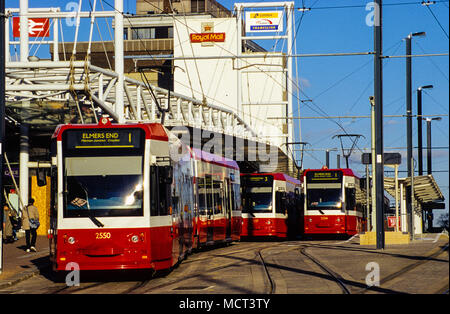 Der Bahnhof East Croydon, Croydon Fahrgasse, London, England. Stockfoto