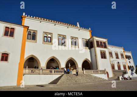 SINTRA, PORTUGAL - 31. Oktober 2017. National Palast von Sintra, Lisboa District, Portugal. Stockfoto