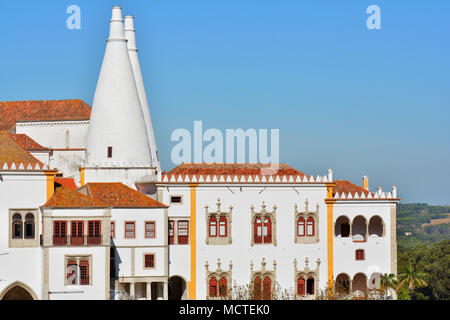 SINTRA, PORTUGAL - 31. Oktober 2017. National Palast von Sintra, Lisboa District, Portugal. Stockfoto