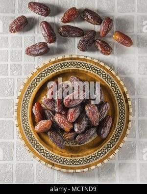 Medjool Datteln. Getrocknete Früchte. Essen Stockfoto