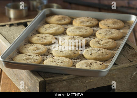 Goosnargh Kuchen. Butterkekse Lancashire. Essen UK Stockfoto