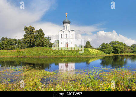 Kirche der Fürsprache an der Nerl. Vladimir. Russland Stockfoto