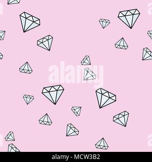 Cartoon diamond Vektor nahtlose Muster geometrische abstrakte Textur moderne Hintergrund Stock Vektor