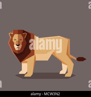Vektor Bild des geometrischen Lion Stock Vektor