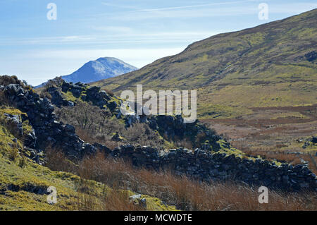 Llyn Y Dywarchen Stausee in der Nähe von rhyd Ddu Snowdonia Stockfoto