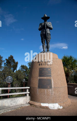 Neuseeland New anzac Soldat Statue anzac Bridge pyrmont Sydney New South Wales, Australien Stockfoto