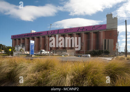 Ehemaligen Getreidesilos und Zement in loser Schüttung Silos glebe Insel Australien Sydney New South Wales Stockfoto