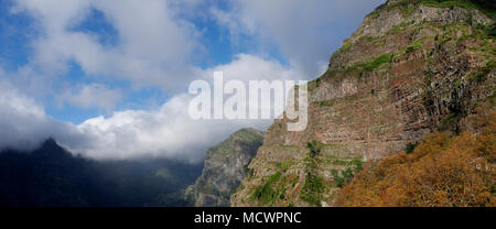 Der Nonne Tal in den Bergen oberhalb von Funchal auf der Insel Madeira im Atlantischen Ozean Stockfoto