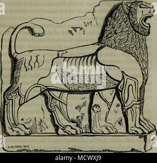. Lion entdeckt iit Arban. abgedeckt. Sie waren von der gleichen Größe und mit den gleichen Zeichen. Ein Teil von einer in beschäftigungsprojekt wurde intern gebrochen ofi*, entweder in Carving die Skulptur oder in mov-ing Es, ein frisches Stück Stein wurde sorgfältig in dessen Stelle eingebaut. Ich grub auch nach rechts und links dieser sculp - Stockfoto