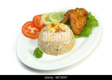 Gebratener Reis. Teil einer Serie von neun asiatischen Speisen. Stockfoto